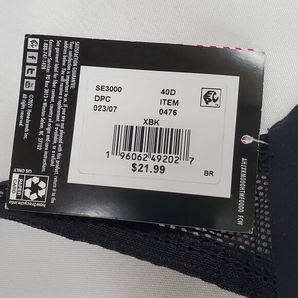 Maidenform Dreamwire Natural Lift Bra 40D Black No Poke No Pinch SE3000 - Picture 4 of 8